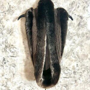 Chocolate Brown Faux Fur Infinity Scarf